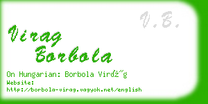 virag borbola business card